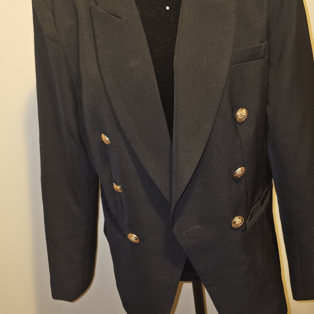 Black blazer with gold button details - Picture 10 of 12